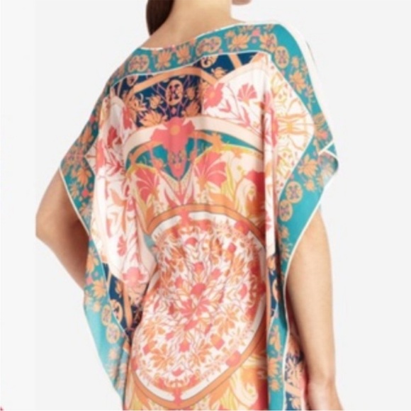 BCBGMaxAzria Swim Coverup in Pink and Orange with Bohemian Print - Picture 3 of 7